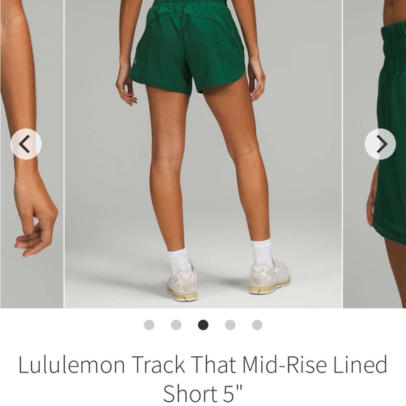 Lululemon Track That Mid Rise Lined Shorts 5” size 6 in everglade green - Picture 2 of 8